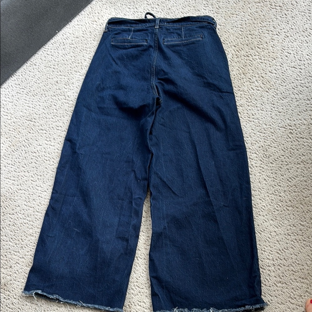 Blue High Rise Wide Leg Jeans - Picture 4 of 4